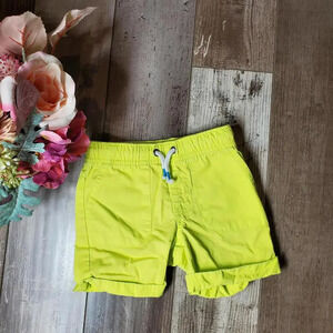 Cat & Jack Baby Toddler Boy Casual Cotton Shorts Highlighter Yellow Size 12M NEW